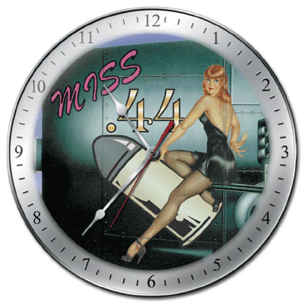 Miss .44 Pinup Collectible Wall Clock